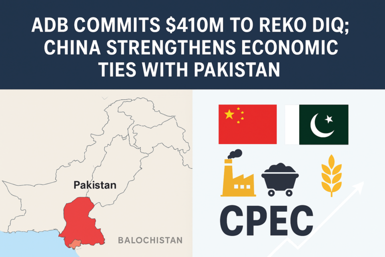 ADB Commits $410M to Reko Diq; China Strengthens Economic Ties with Pakistan