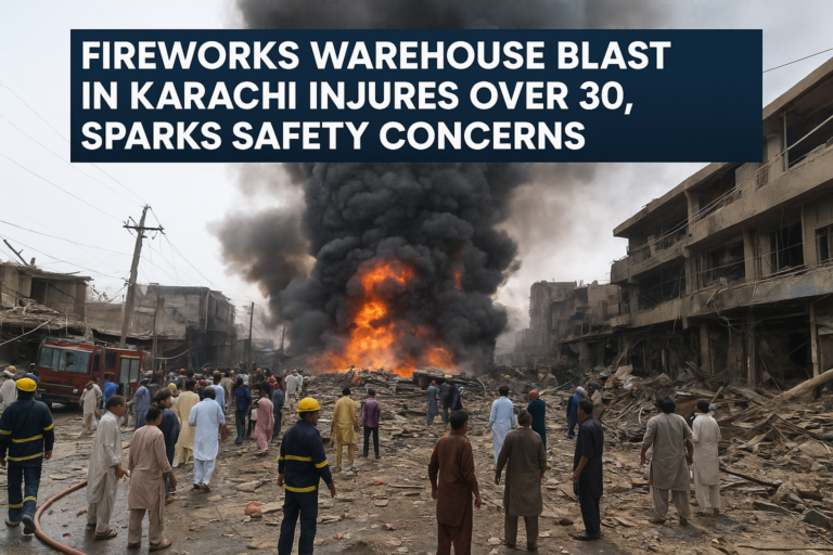 Fireworks Warehouse Blast in Karachi Injures Over 30, Sparks Safety Concerns